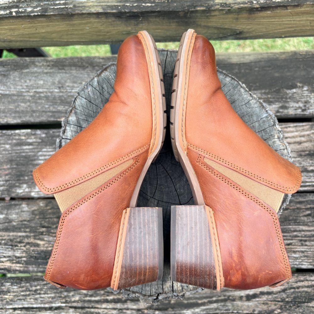 Timberland Sutherlin Bay Brown Leather Shooties with Side Zip 8 - Picture 5 of 9